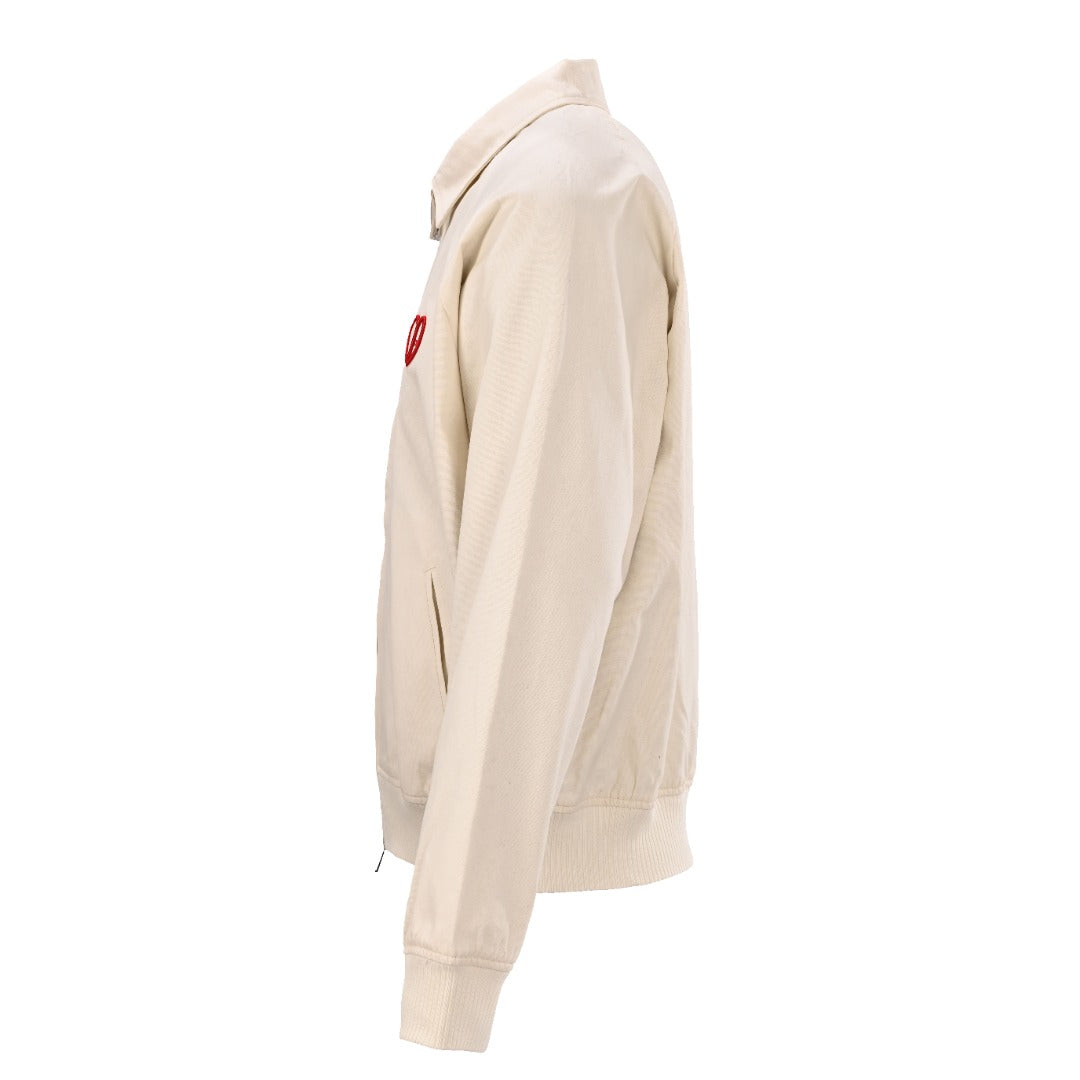 Heart embroidered cropped jacket