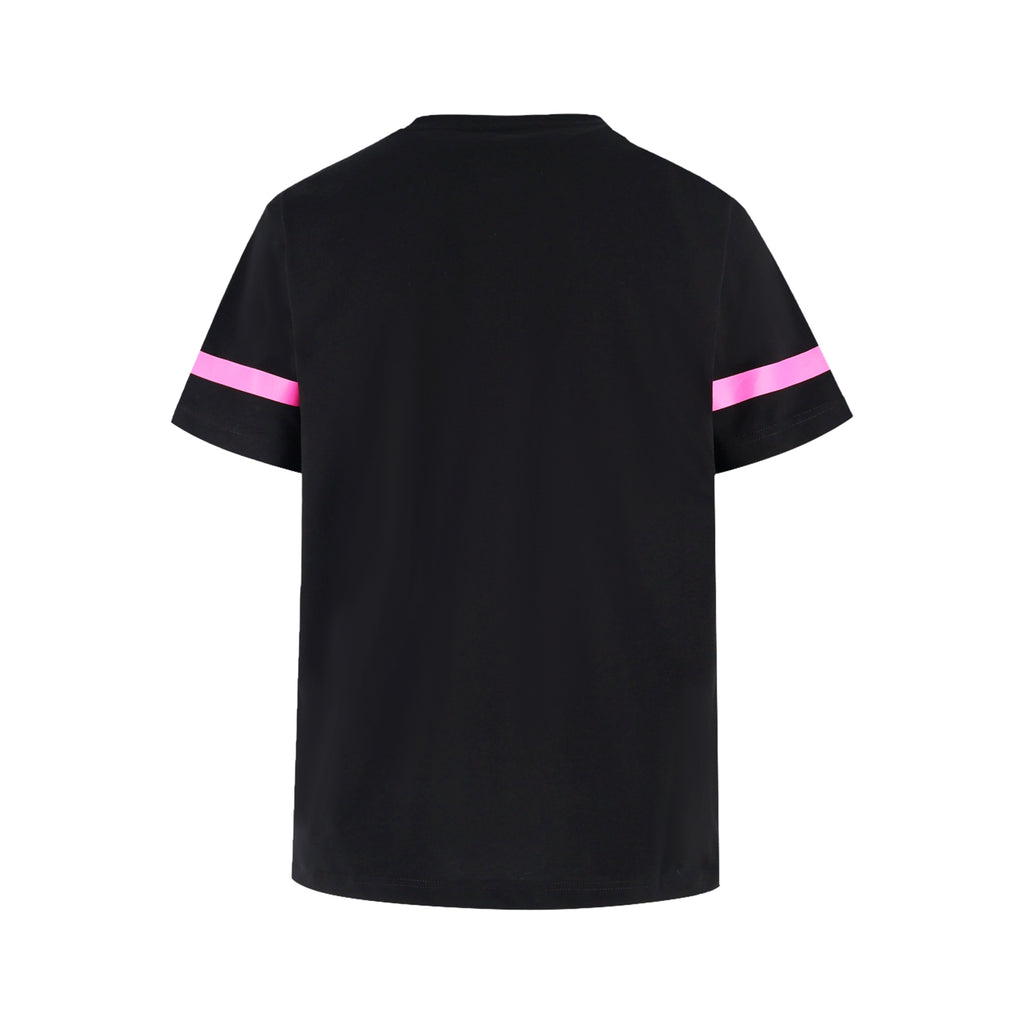 CD 47 colorful embroidered short sleeves (black