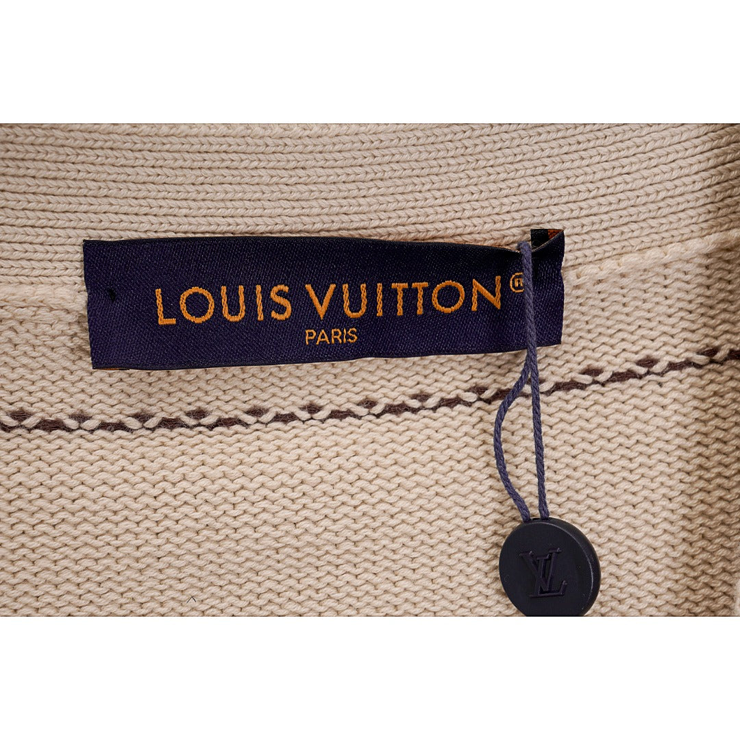 Pocket lettered jacquard knitted cardigan