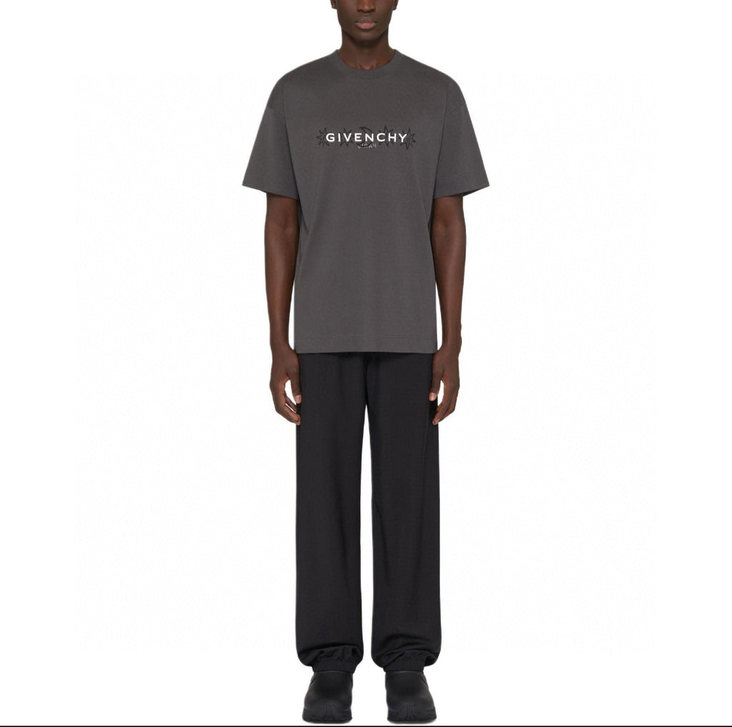 Short-sleeved T-shirt with Eight-Star Print&nbsp;