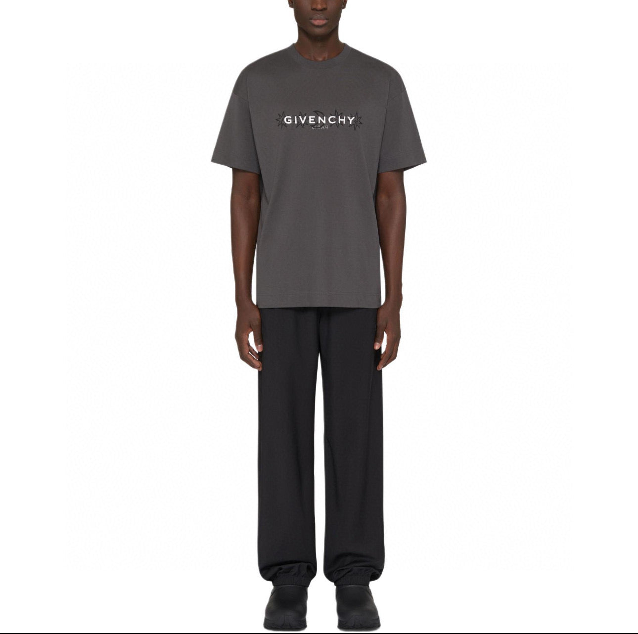Short-sleeved T-shirt with Eight-Star Print&nbsp;