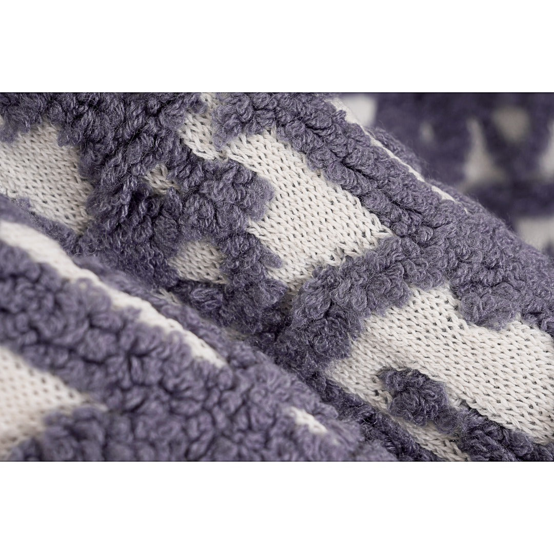 Terry Embroidered Jacquard Crew Neck Sweater