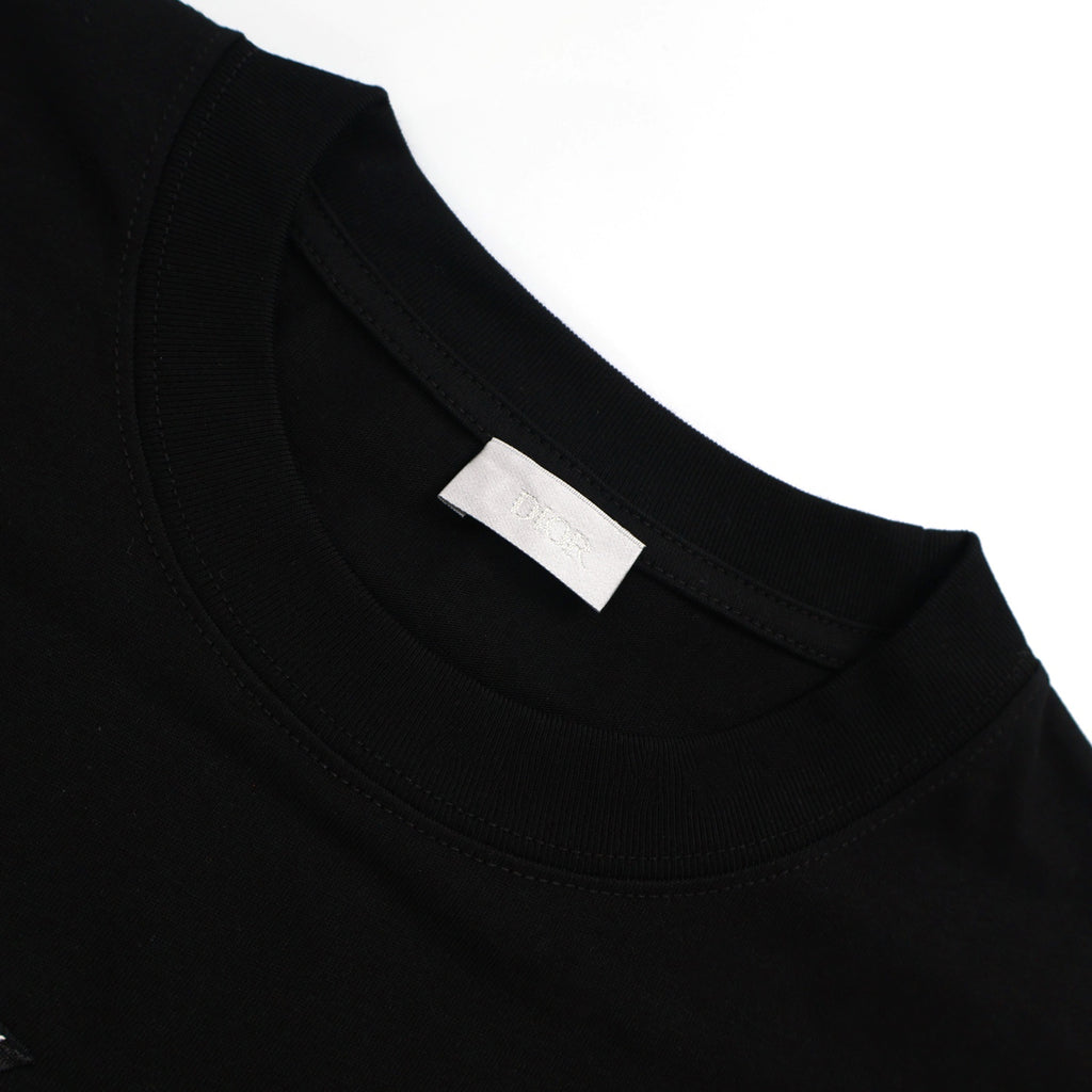 CD 47 colorful embroidered short sleeves (black