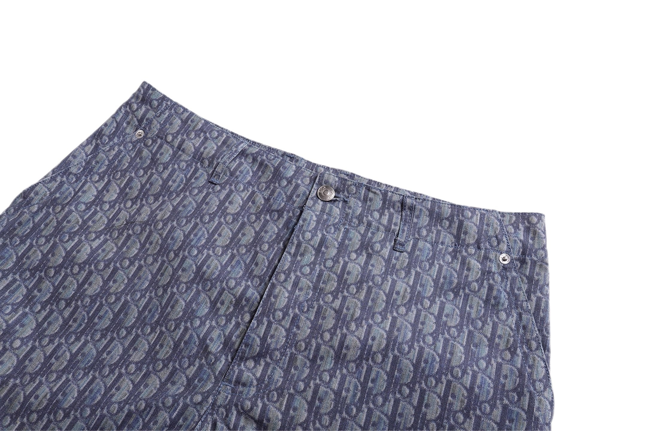Allover Print Cotton Double Pocket Cargo Shorts
