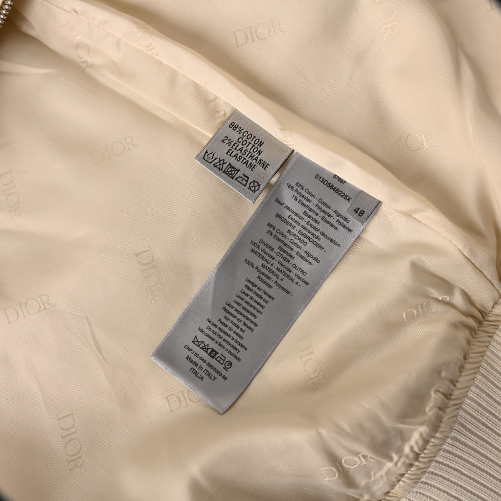 Heart embroidered cropped jacket